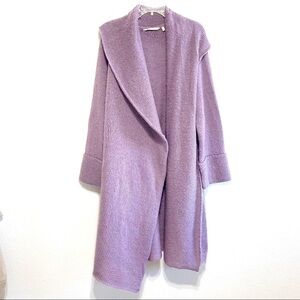 Soft Surroundings Woman Lilac WOOL Cardigan Sweater Size M
